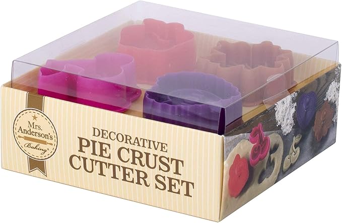 Mrs. Anderson’s Baking Pie Crust Cookie Cutters, BPA Free, Set of 4