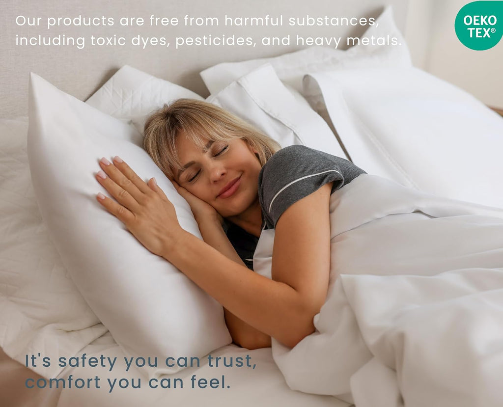 Threadmill Soft Bed Pillows Standard Size Set of 2 | Down Alternative Cooling Bed Pillow for Sleeping | Soft Pillows | 20 x 26 Hotel Pillow, Standard Pillows 2 Pack for Back, Stomach or Side Sleepers