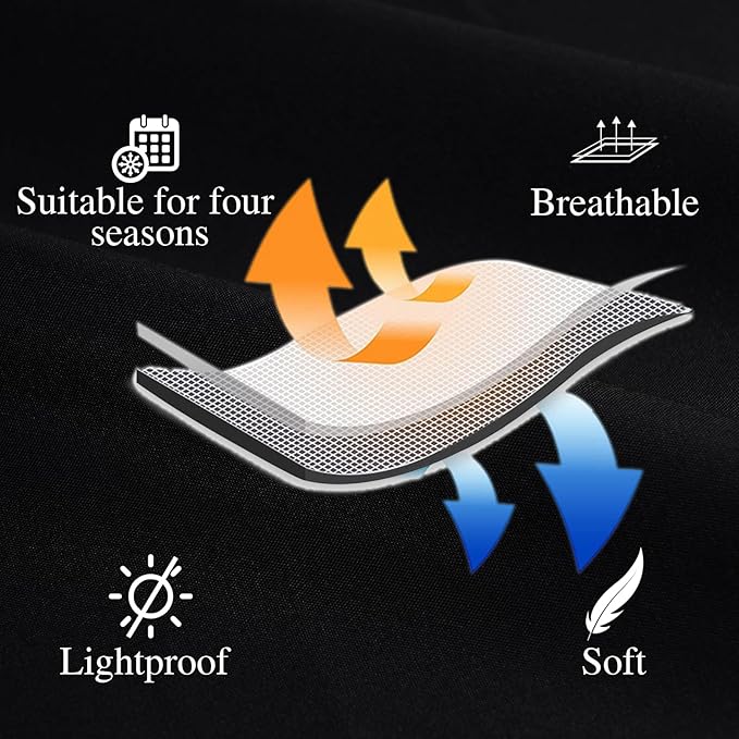 Hvqic Black Canopy Bed Curtains - 4 Corner Post Bed Curtains King Bed Curtains Lightproof Drapes Bed Canopy for Adults & Girls Bedroom Decoration (King,Black)