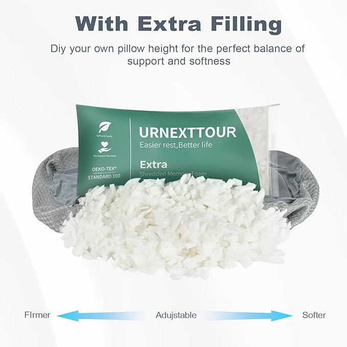 Cooling Memory Foam Knee Pillow for Side Sleepers, Between Legs Pillow, Soothing Relief for Sciatica Back HIPS Knees Joints, with Inner Pillowcase and Extra Foam Filler, Grey