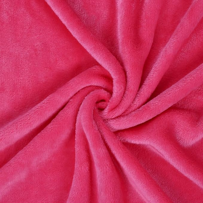 Vessia Travel Blanket for Airplane, Train and Car, Warm and Soft Travel Blanket and Pillow 2 in 1 for Adults and Kids, Portable Compact Long Flight Blanket with Luggage Sleeve, Backpack Clip(Hot Pink)