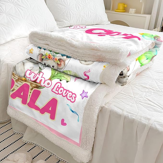 Just A Girl Who Love Koala Blanket Cute Funny Koala Decor Throw Blanket Gifts for Girls Boys Koala Lover Super Warm Soft Plush Bedding Blanket (KOALA,50"x 60")