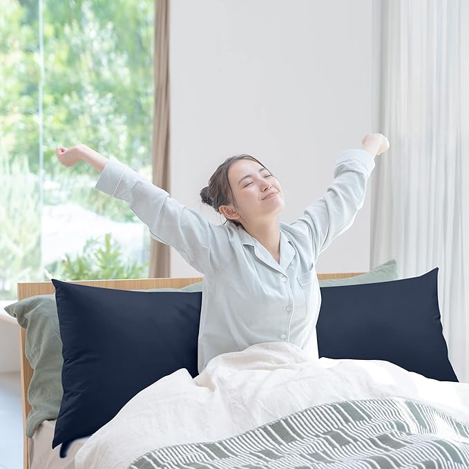 Utopia Bedding Full Body Pillow for Adults (Navy, 20 x 54 Inch), Long Pillow for Sleeping, Large Pillow Insert for Side Sleepers