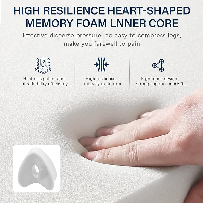 Knee Pillow for Adustable Side Sleepers with 1.3FT/40CM,100% Memory Foam Leg Pillow for Side Sleeping,Hip Pillow for Back,Hip,Knee Pain Relif (White)