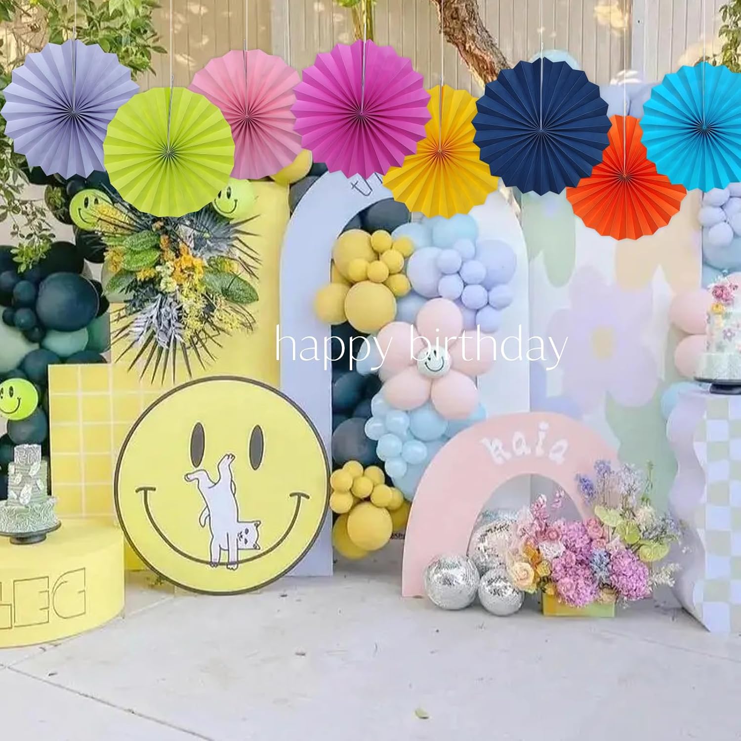 Pink Party Decorations,Pink Paper Decorations for Party,Baby Shower Decorations Party Paper Fans Bulk 12in,Schoolgirl Style Classroom Decor for Party 30 Color DIY Set （Pink）