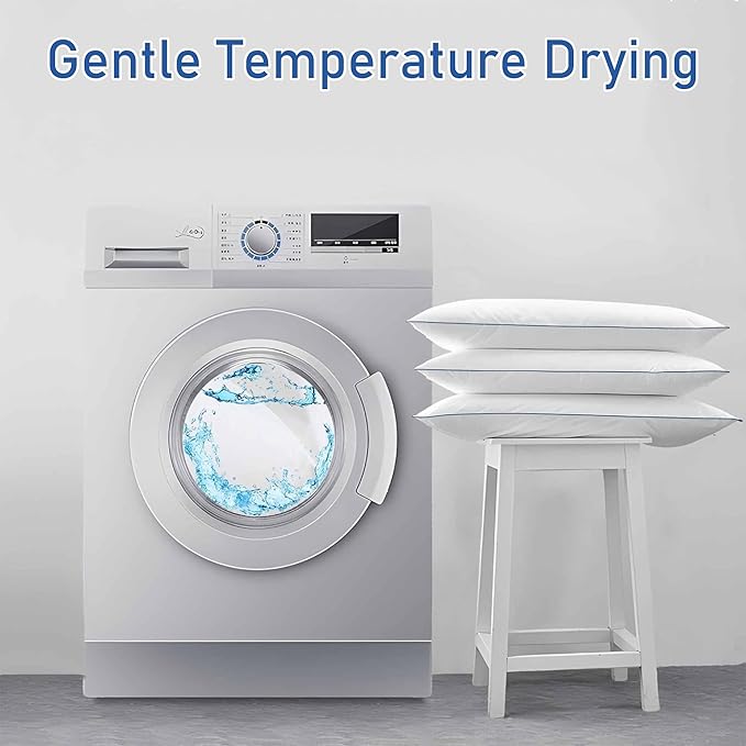 SILUI Extra Flat Soft Thin Pillows Standard Size Set of 2 Pack Bed Pillow with Down Alternative Fill for Side Back Stomach Sleepers, 20x26 Inches