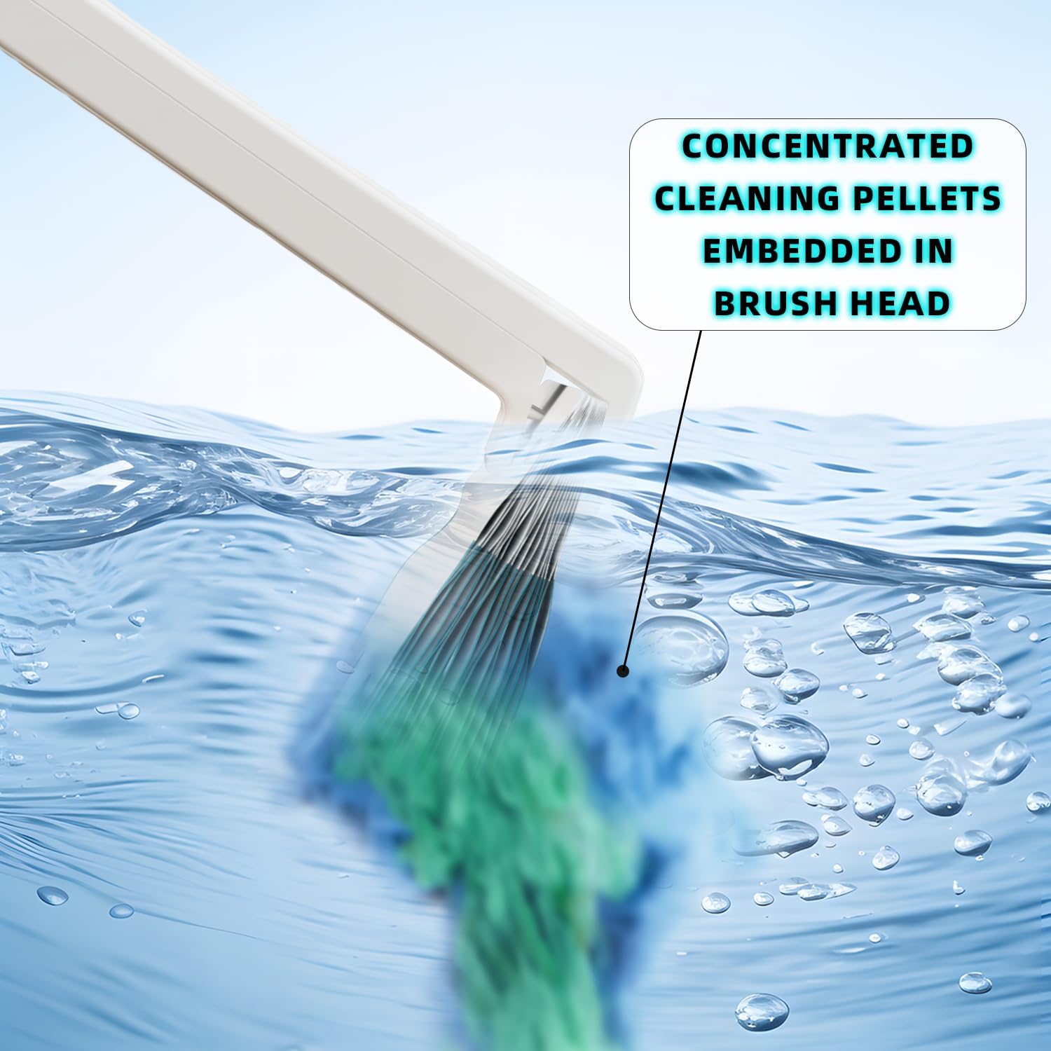 Disposable Toilet Brush with Replaceable Heads, Wall-Mounted Holder, Hygienic Bathroom Cleaning Tool (Dark Grey Toilet Brush + 8 Refills)