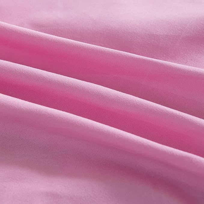 Bed Skirt Twin Size Ruffled Bed Skirt with Split Corners, 14 Inch Drop Dust Ruffle Bed Skirt with Platform, Twin,14 Inch Drop, Pink