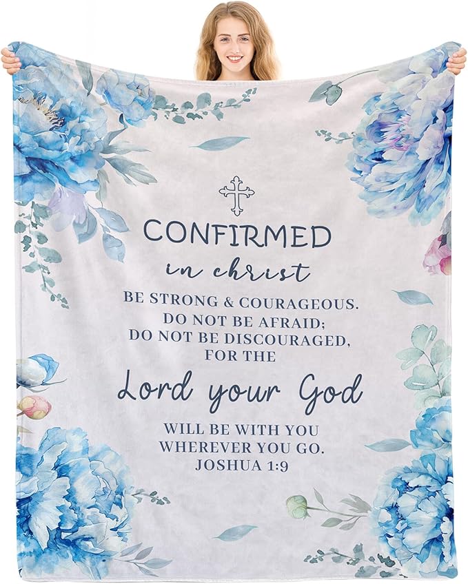 Confirmation Gifts for Girls, Confirmation Gifts for Teenage Girl, Confirmation Gifts Ideas, Confirmation Gifts for Teen Girls, Confirmation Decorations Throw Blanket 50x60 in