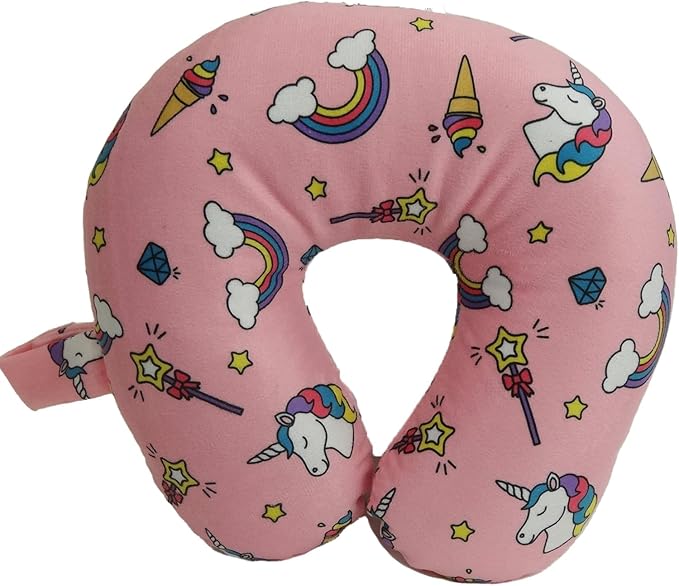 Kids Cozy Soft Microfiber Neck Pillow, Compact, Perfect for Plane or Car Travel, All Her Favorites