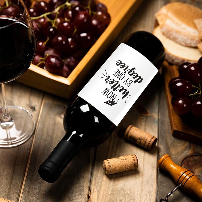 24 Pcs Funny Graduation Wine Labels Graduation Gifts Wine Bottle Stickers Now Hotter by One Degree Wine Bottle Labels Graduation Gifts for Her Him Graduate