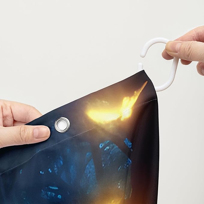 AILONEN Cartoon Frog Shower Curtain,Guitar Frog Fabric Shower Curtains for Bathroom,Magic Mushroom Weighted Polyester Cloth Bath Curtain Set,Mysterious Butterfly Bathroom Curtain,72" W*84" H