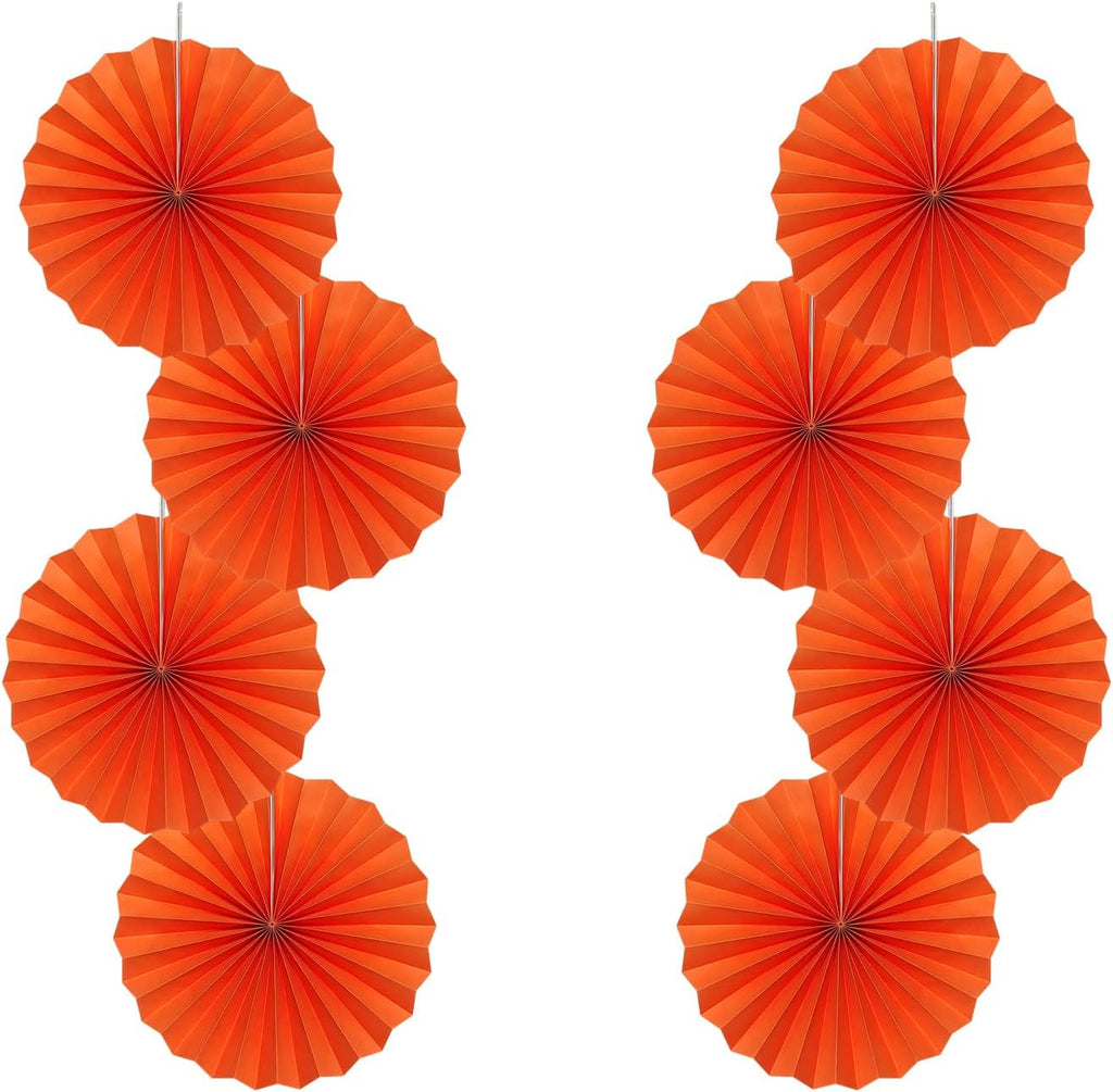 Orange Birthday Party Decorations,DIY Orange Paper Fans Hanging Decoration,12in Halloween Paper Fans,Halloween Decor,Fox Birthday Decorations Events Accessories 30 Color DIY Set (Orange)