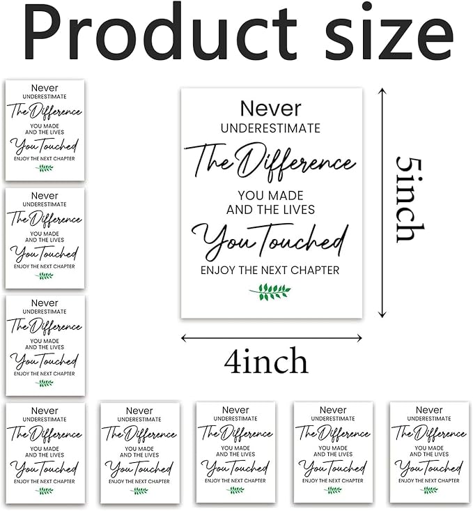 24 Pcs Retirement Wine Labels, Retirement Gifts for Women Men, Happy Retirement Wine Bottle Stickers Labels Gifts for Coworker, Never Underestimate The Difference You Made Wine Labels