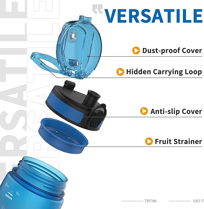 25oz Kids Sports Water Bottles for School with Spout Lid (Blue Purple)