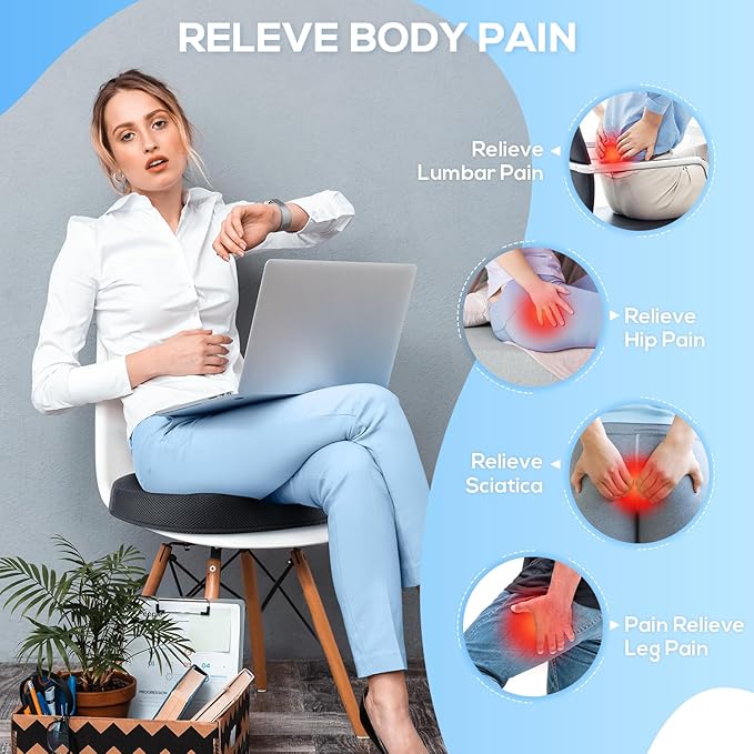 Donut Pillow Seat Cushion, Donut Chair Cushions for Postpartum Pregnancy & Hemorrhoids, Sciatica & Hip & Coccyx Pain Relief Desk Chair Cushion for Long Sitting Office Workers, Car Drivers