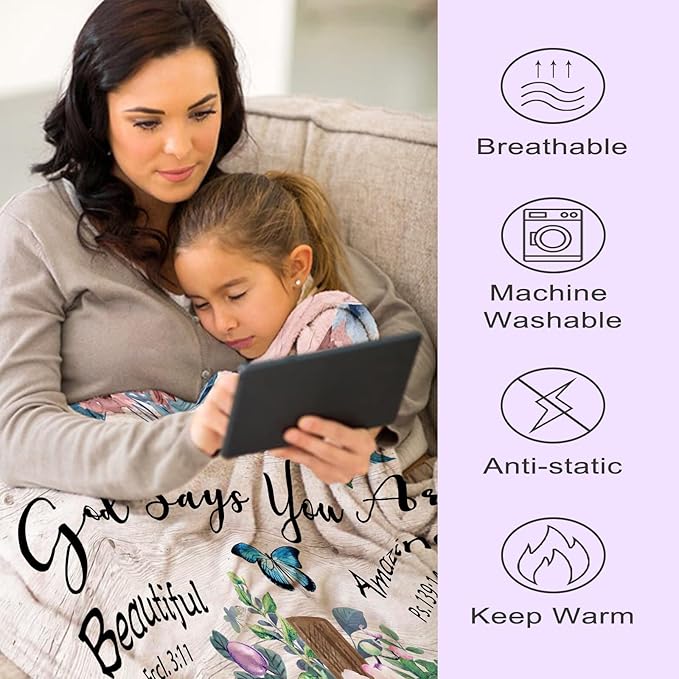 Religious Gifts for Women Bible, Christian Birthday Gifts for Women, Christian Religious Gifts for Women, Birthday Gift for Christian Women Religious Blanket 60x80in