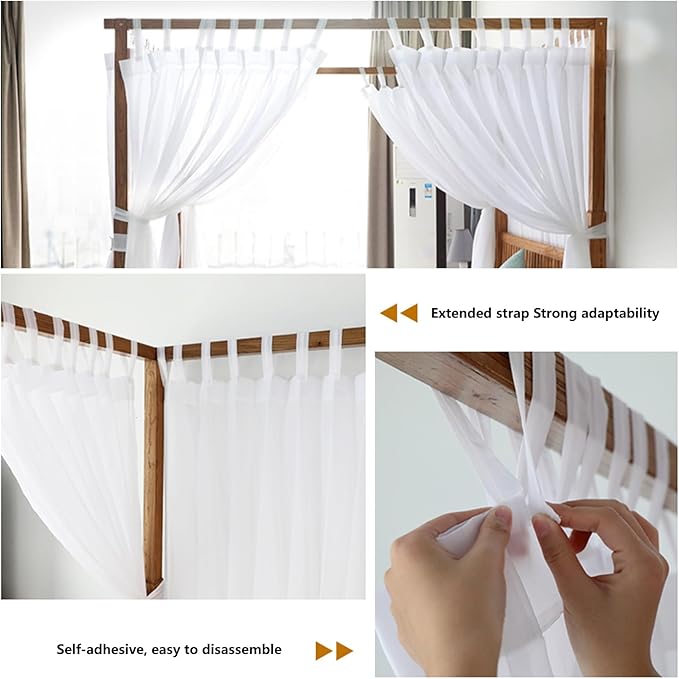 AIKASY Canopy Bed Board with Top and Self-Adhesive Velcro Strips, White Gauze Princess Bed Canopy Curtain Tent, Creating a Romantic Atmosphere in The Room（Twin，Black）