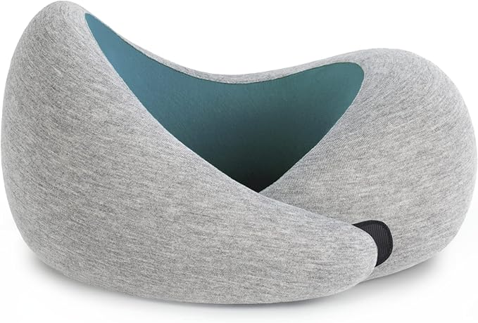 Ostrichpillow Go Neck Pillow - Premium Memory Foam Travel Pillow, 360º Ergonomic Design, Asymmetrical Sides, Travel Bag Included, Washable Modal Cover