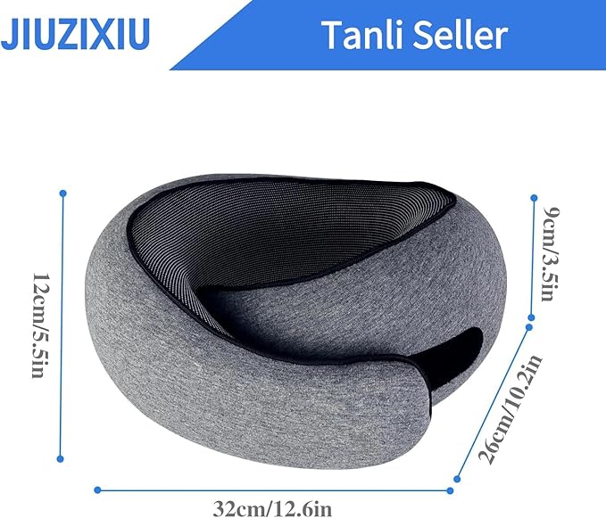 Fly Hugz Travel Pillow,Neck Pillow, Travel Pillow,100% Pure Memory Foam,Comfortable Breathable,Stowable,360° Travel Neck Pillows for Sleeping, Car, Airport