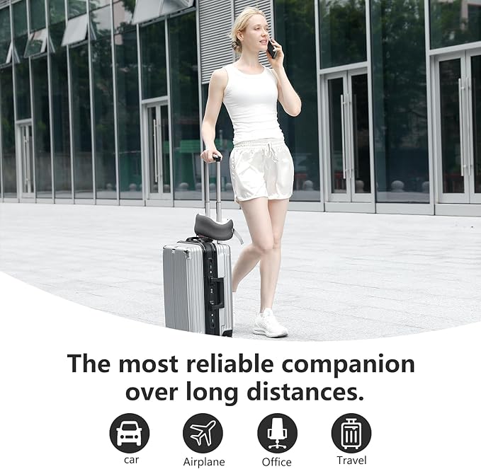 Travel Pillow, Airplane Neck Pillow for Long Flight, Portable Adjustable U Shape Neck Pillow for Sleeping Travel, Airplane Sleep Support, Removable and Washable Pillowcase