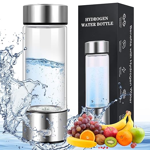 2024 Hydrogen Water Bottle, Hydrogen Water Bottle Generator, Three Minute Rapid Electrolysis, 420ml Portable Hydrogen Water Generator for Office, Daily Use, Travel, Fitness and Gifts