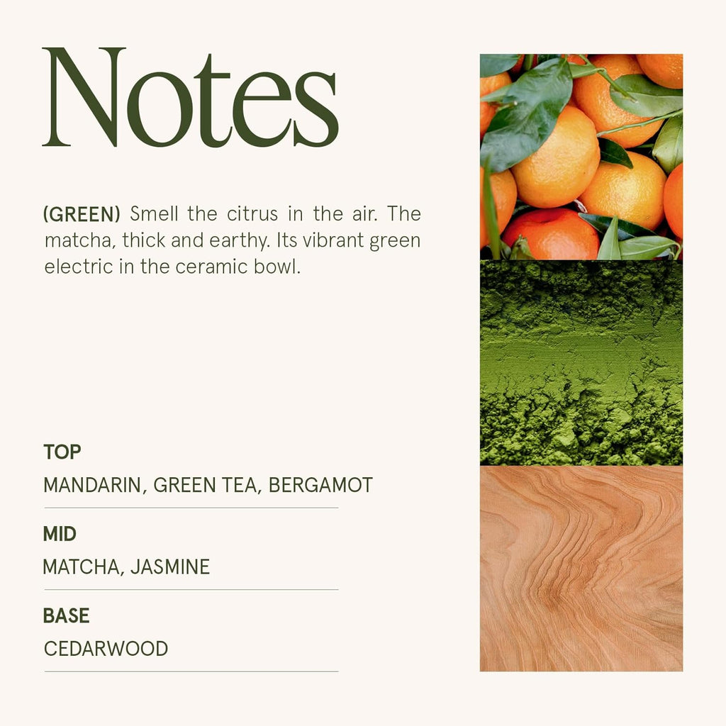 LA JOLIE MUSE Mandarin Matcha Candle - Bergamot, Matcha, Cedarwood | 19 oz Large Wooden Wick Candles | Natural Soy Wax | 90 Hours Clean Burn | Fresh Citrus Candle | Gift-Ready for Hosts