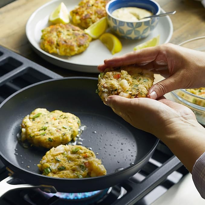 KitchenAid Hard Anodized Induction Nonstick Frying Pans/Skillet Set, 3 Piece - Matte Black