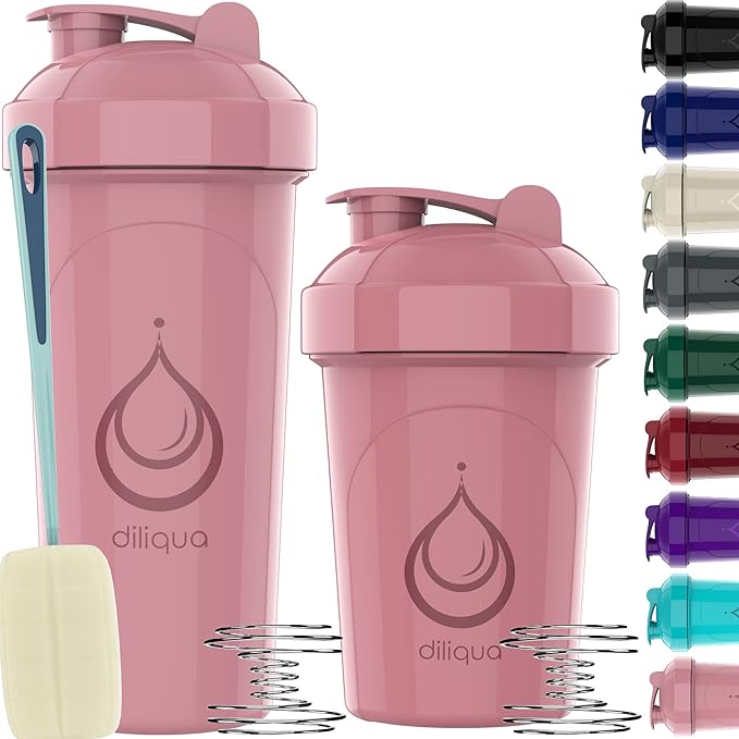 '-2 PACK- 28 oz & 20 oz Shaker Bottles for Protein Mixes | BPA-Free & Dishwasher Safe |small protein shaker bottle | Shaker Cups for protein shakes | Blender Shaker Bottle Pack