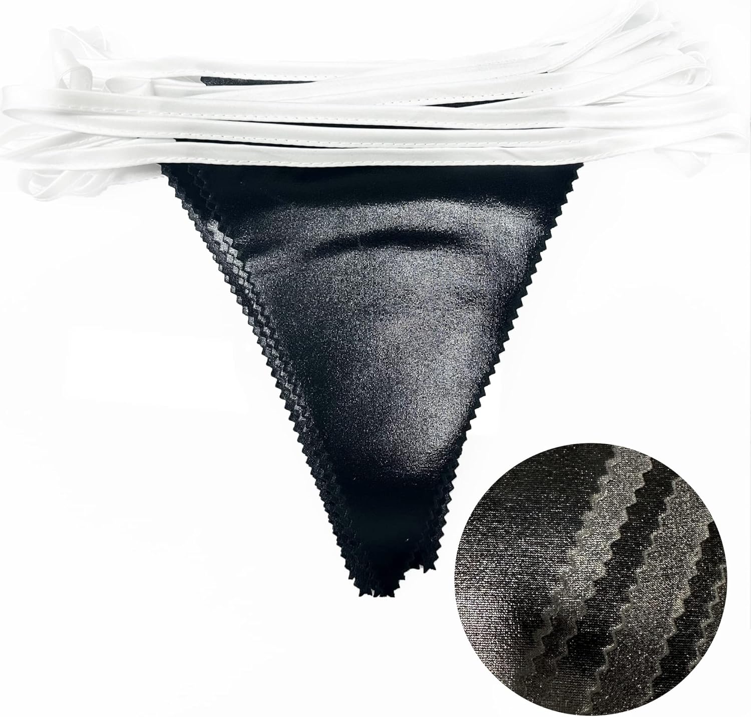 Black Party Decorations Triangle Pennant Banner Flag Black Metallic Fabric Bunting Garland for Graduation Birthday Wedding Engagement Bachelorette Holiday Halloween Celebration Hen Party Supplies