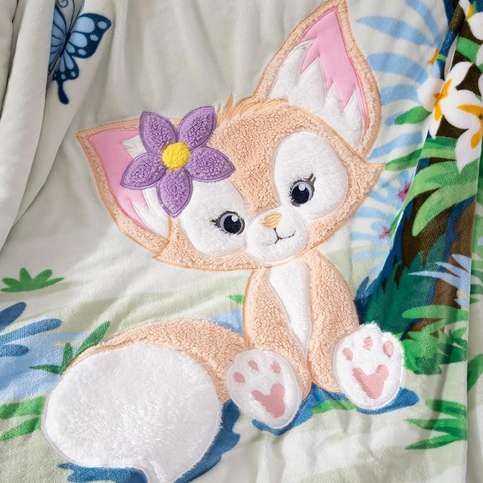 COSUSKET Kids LinaBell Throw Blanket, 3D Cartoon Embroidery Sherpa Blanket Girls Gifts