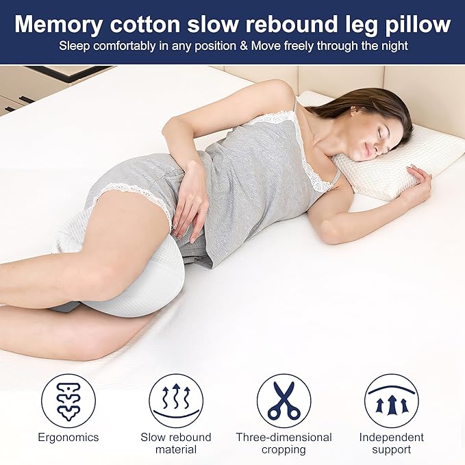Memory Cotton Slow Rebound Beautiful Leg Pillow Clip Leg Pillow（White）