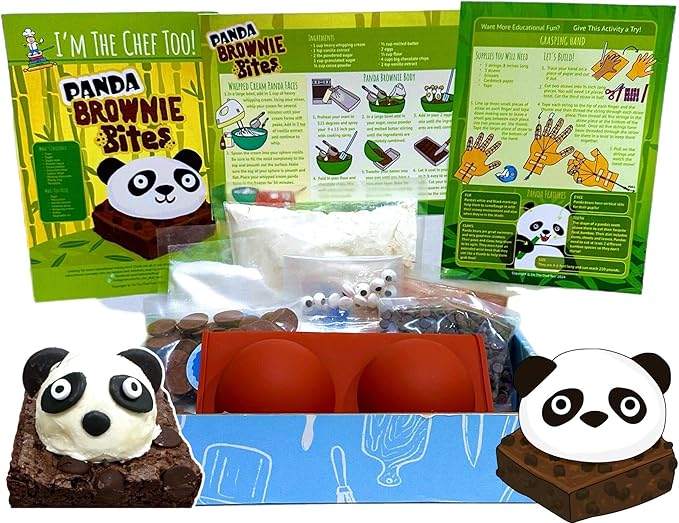I'm The Chef Too! Kids Baking Kit for Kids, Panda Brownie Bites Cooking Kit, Enjoy, Educational STEM Activities and Learning to Cook