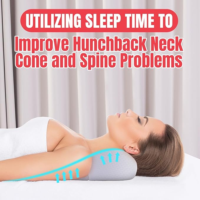 BALAPET Cervical Pillow,Neck and Shoulder Relax Pillows Contour Memory Foam Pillow,Ergonomic Neck Support Pillow Corrects Round Shoulders and Improves Cervical and Spinal Pain Suitable for Sleeping