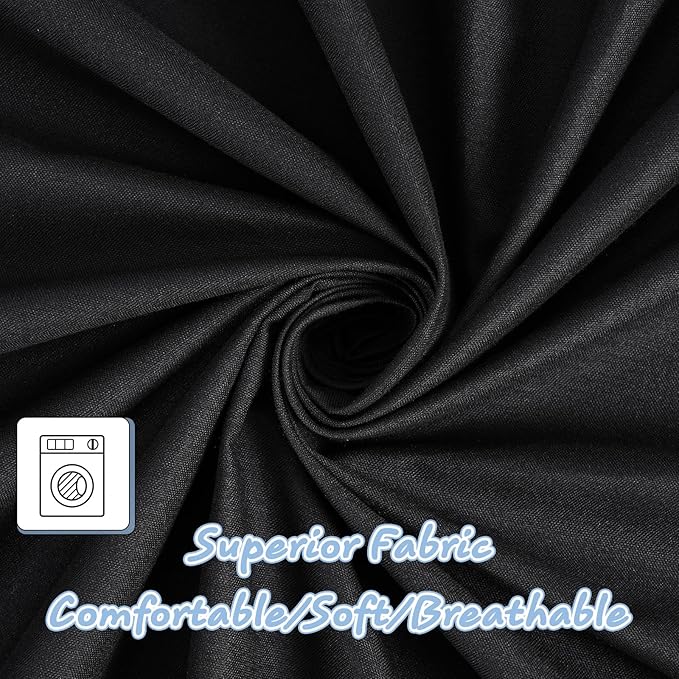 Hvqic Black Canopy Bed Curtains - 4 Corner Post Bed Curtains Queen Bed Curtains Lightproof Drapes Bed Canopy for Adults & Girls Bedroom Decoration(Queen,Black-Planet)