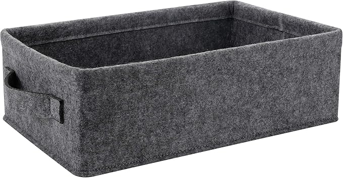 Small Storage Basket Modern Storage Baskets Felt Collapsible Baskets Storage Bins for Cellphone Earphone Chargers Cables Make Up Hair Supplies Fabric Drawers Storage Baskets Cute Storage Baskets
