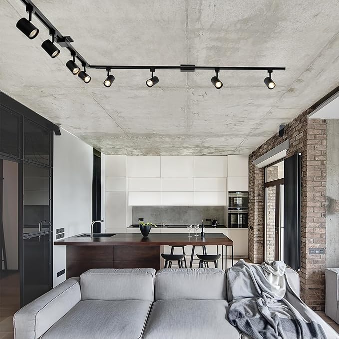 Globe Electric 59738 Tribeca 4-Light 56" Track Lighting Kit, Matte Black, Bulb Not Included