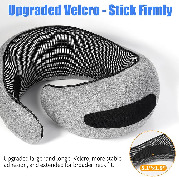 Travel Pillow Neck Pillow 2024, Memory Foam Neck Pillow Airplane, 360° Travel Neck Pillow Soft Neck Pillow for Traveling, Portable Travel Pillows for Airplanes Offices and Cars