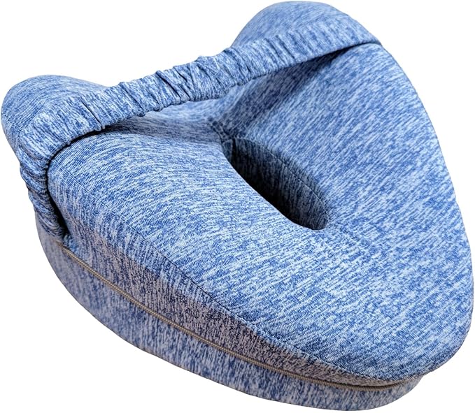 Leg & Knee Memory Foam Support Pillow for Side Sleepers,Soothing Relief for Sciatica Relieves Hip Back Pain,Removable and Washable (Blue)
