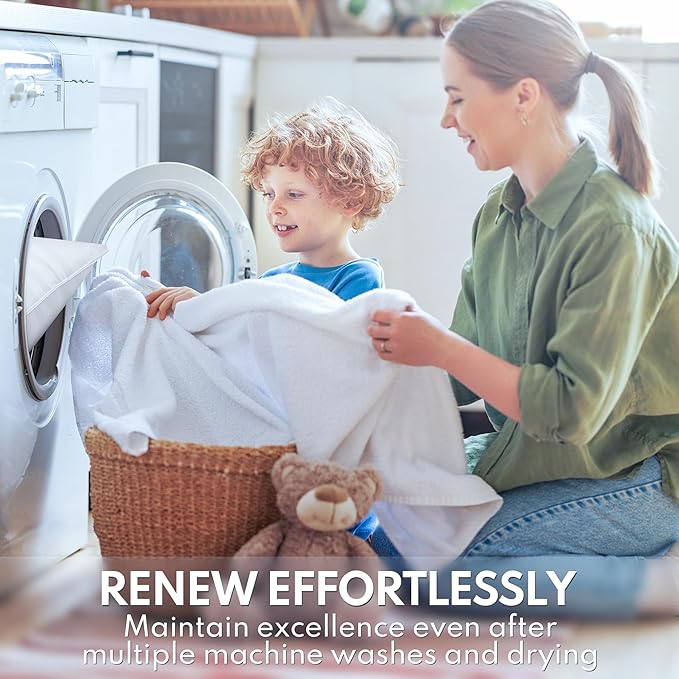 Queen Size Bed Pillows Set of 2 - Premium Down Alternative Cooling Pillows for Side, Back, and Stomach Sleepers Hotel Quality Fluffy Soft Microfiber Fill Breathable Skin-Friendly