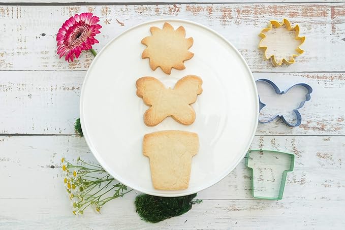 Spring Fling 3-piece 3" Flower Pot, Butterfly and Sun Cookie Cutter Set