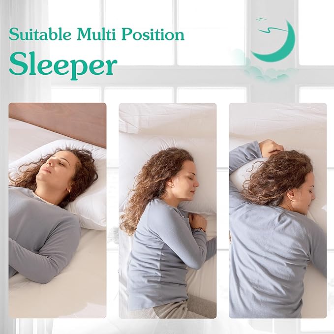 Three Geese White Goose Feather Bed Pillows Queen Size Set of 2- Soft 600 Thread Count 100% Cotton, Medium Firm,Soft Support Surround Fill Polyester (Standard Size:Pack of 2)