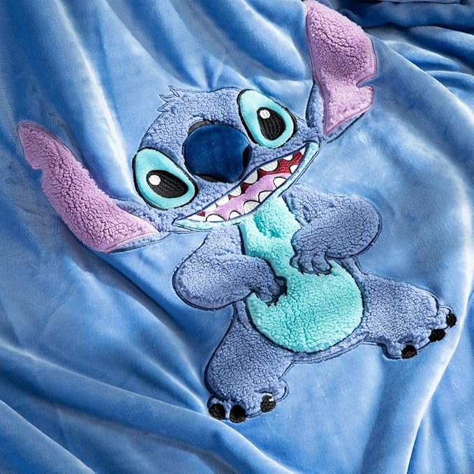 COSUSKET Kids Throw Blanket, 3D Cartoon Embroidery Sherpa Blanket Boys Girls Gifts