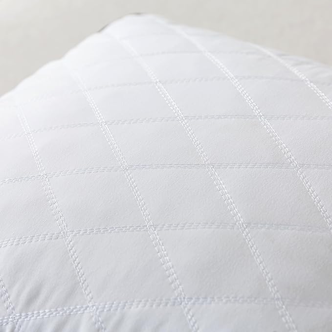 WhatsBedding Memory Foam Body Pillow for Adults, Long Body Pillow for Sleeping, Full Body Pillow for Bed - White(Grey Side)