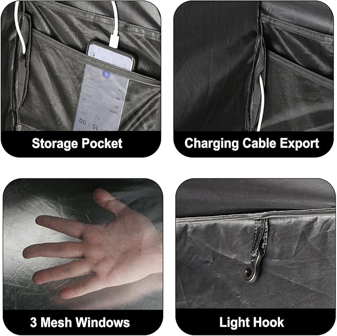 Bed Tent Bed Canopy Full Size - Portable Sleeping Tent for Kids and Adults - Indoor Privacy Space on Bed with 3 Doors-75in x 54in x 47in (Mattress Not Included)