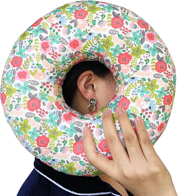 Ear Hole Piercing Pillows for Ear Pain Side Sleeping CNH Pillow Pressure Sore Pain Relief Ear Guard Lifesaver Tinnitus Support Neck Head, Camellia