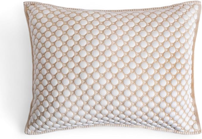 Refreshing Pillow for Hot Sleepers, 3D Knitted & Breathable, with Inside Pillow, 15"x23", Oekotex Class 1, Washable with Hidden Zipper, Innovative Cooling Yarn, No Gels Used (Beige)