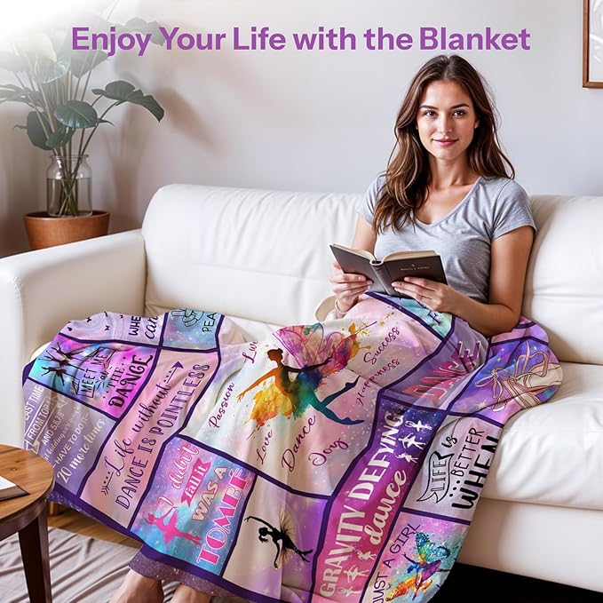 Dance Gifts, Dance Blanket, Dance Gifts for Girls, Dance Recital Gifts for Girls, Gifts for Dancers, Dancer Gifts for Girls on Christmas Birthday Thanksgivings 40x50 in