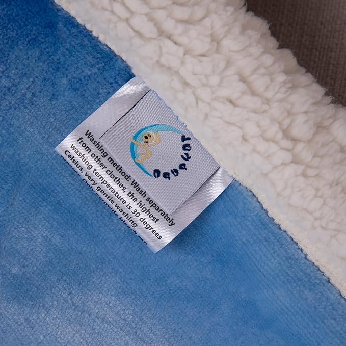 COSUSKET Kids Throw Blanket, 3D Fox Embroidery Sherpa Bunny Blanket Girls Boys Gifts