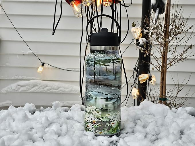 32oz Stainless Steel Sports Water Bottle with Straw Lid - Leak-Proof, Durable Design for Hydration on the Go During Workouts, Travel & Outdoor Activities, Large